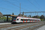 RABe 521 029, auf der S23, wartet am 28.09.2026 beim Bahnhof Rupperswil.
