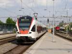 SBB - Triebzug RABe 521 016 bei der einfahrt im Bahnhof Biel am 16.05.2015