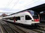 SBB - Triebzug RABe 521 205 im Bahnhof Konstanz am 23.01.2016