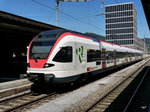 SBB - Triebzug RABe 521 021 im Bahnhof Delemont am 09.07.2016