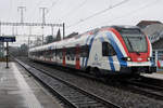 LÉMAN EXPRESS FLIRT RABe 522 mit Bt 522 227 auf der Fahrt in die Westschweiz anlässlich der Bahnhofsdurchfahrt Solothurn-West am 8.