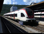 SBB - Triebzug RABe 522 211 im Bahnhof Biel am 12.06.2022