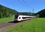 RABe 522 203 als S3 nach Laufen am 27.08.2012 bei Tecknau.