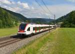 RABe 522 207 und zwei weitere RABe 522 als S3 nach Porrentruy am 18.06.2014 bei Tecknau.