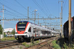 RABe 522 206, auf der S3, verlässt den Bahnhof Pratteln.