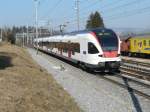 SBB - SBB Regio nach Olten mit einem Triebzug 523 011-5 unterwegs bei Sursee am 17.02.2008