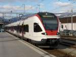 SBB - Triebzug RABe 523 027-6 in Yverdon les Bains am 22.01.2011