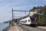 RABe 523 027 als S3 12349 in St. Saphorin am 23.09.2012