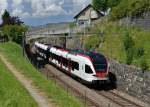 RABe 523 031 als S4 nach Palzieux am 26.08.2013 bei Grandvaux.