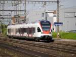 SBB - Triebzug RABe 523 055-7 unterwegs in Rupperswil am 25.04.2014