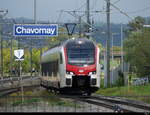 SBB - RABe  523 109 unterwegs in Chavornay am 02.10.2022