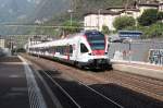 TILO,Zug der S10 nach Chiasso bei der Einfahrt in Capolago-Riva S.Vitale.07.09.13