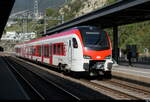 SBB / RegionAlps - RABe 533 710 bei der einfahrt in Leuk am 04.10.2026