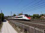 Der ETR 610 011 am 20.04.2017 unterwegs bei Tagliaferro.