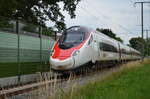 Astoro Baureihe 510 der SBB mit ECE 98 von München nach Zürich am 03. Juli 2021 um 18:05 kurz nach der Abfahrt in Memmingen.