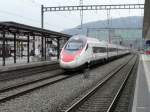 SBB - ETR 610 106 bei der durchfahrt im Bahnhof Sissach am 07.04.2013