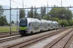 Der neue Stadler Dosto(KISS)RABe 515 der BLS,hier am 15.05.12 in Sargans
bei Testfahrten.