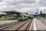 Aufgrund von Unwetterschäden zwischen Seftigen und Uetendorf mussten am 14.07.2021 alle Züge der Linie S4 und S44 in Burgistein wenden.