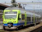 bls - NINA Triebzug 525 027-9 im Bahnhof von Lyss am 02.03.2008