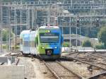 bls - NINA Triebzug RABe 525 015 bei der einfahrt im Bahnhof Burgdorf am 03.08.2013