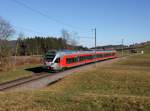 Der RABe 526 045 als S 31 am 20.12.2015 unterwegs bei Altmatt.