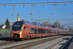 RABe 526 210 Traverso der SOB durchfährt den Bahnhof Rupperswil.