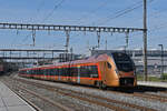 RABe 526 123 Traverso der SOB durchf�hrt am 28.09.2026 den Bahnhof Rupperswil.