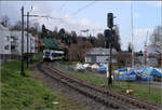 Am Bodensee -    Triebzug in Ermatingen am Untersee.