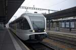 SCHAFFHAUSEN (Kanton Schaffhausen), 16.09.2021, Wagen 733-1 der Bahngesellschaft Thurbo als S-Bahn nach Jestetten im Bahnhof Schaffhausen