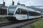 ThurBo 744-8 steht am 22 Juni 2024 abgestellt in Brugg AG und wird vom Parkplagtz am hintere Bahnhofskant (Quasi-Seite Windisch) fotografiert.