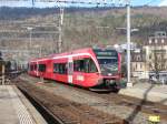 SBB - Triebzug RABe 526 260 bei der einfahrt im Bahnhof Biel am 11.02.2016