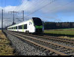 BLS - Triebzüge RABe 528 112  unterwegs bei Lyssach in Richtung Burgdorf am 31.12.2021