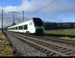 BLS - Triebzüge RABe 528 112  unterwegs bei Lyssach in Richtung Burgdorf am 31.12.2021