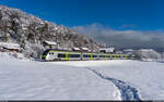 BLS RABe 528 111 / Spiezmoos, 3. Dezember 2023<br>
RE Bern - Spiez - Zweisimmen