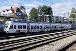 Der RABe 535 115  Trubsachen II  mit der Kambly Werbung am 15.11.25 beim Bahnhof Spiez abgestellt.