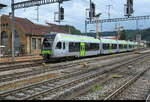 BLS - RABe 535 107 bei der Ausfahrt aus dem Bahnhof Burgdorf am 16.05.2026