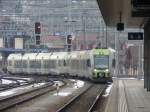 bls - Einfahrt des RE aus Zweisimmen nach Bern im Bahnhof Spiez am 26.01.2013