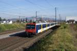 Eine S 29 nach Langenthal lsst am 31.10.10 Rupperswil hinter sich zurck.