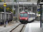 SBB - NPZ triebwagen RBDe 4/4 560 119-0 bei der einfahrt im Bahnhof Porrentruy am 30.10.2010