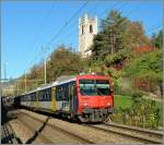 So bunt wird es wohl nie wieder: Die NPZ fahren nun als Domino und graue  Lärmschutzwände  zieren die Strecke zwischen Vevey und La Tour de Peilz.
19. Okt. 2007