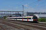 ABt NPZ Domino 50 85 39-43 886-3, auf der S29, fährt am 25.07.2022 beim Bahnhof Rupperswil ein.