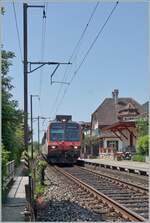 Ein SBB RBDe 560  Domino  auf der Fahrt als Regionalzug von Neuchâtel nach Biel/Bienne hat die Haltestelle Ligerz erreicht, welche mit einem sehr schönen Empfangsgebäude aufwartet. Doch die Arbeiten für die Verlegung der Strecke in einen Tunnel haben bereits begonnen.

5. Juni 2023
