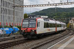 RBDe 560 203-2 fährt am 08.09.2025 beim Bahnhof Baden ein.