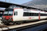 Der SBB Domino RBDe 560 217 am 7.3.26 im Bahnhof Brig.