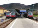 SBB - Domino Treff im Bahnhof von Sonceboz-Sombeval am 21.04.2012