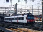 SBB - Domino Regio bei Rangierfahrt im Bahnhofsareal in Genf am 08.03.2015