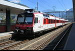 SBB / RegionAlps - RBDe 4/4  560 404-6 am Schluss eines Regio nach Brig im Bhf.