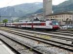 SBB - Abgestellter Pendelzug mit dem Triebwagen RBDe 4/4 560 409-5 im Bahnhof Sion am 01.05.2013