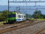 bls - Triebwagen RBDe 4/4 729 mit Junbo Zwischenwagen und Steuerwagen bei der Ausfahrt aus dem Bahnhof von Busswil nach Biel / Bienne am 15.07.2007