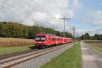 Ein NPZ der BLS am 9.10. als S4 nach Langnau auf dem Weg zu seinem nchsten Halt Lyssach.